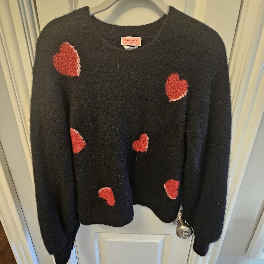 Kate Spade Red Heart Sweater - Picture 2 of 6
